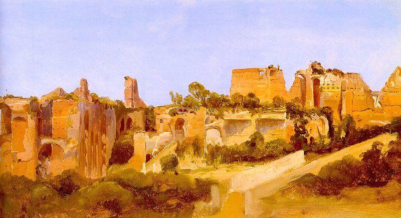 Charles Blechen The Ruins of the Septizonium on the Palatine in Rome